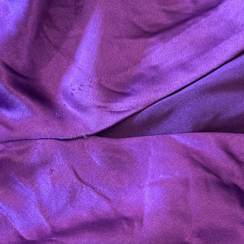 Retrofete Selma Slinky Satin Purple Cutout Low Cut Maxi Gown Size Small